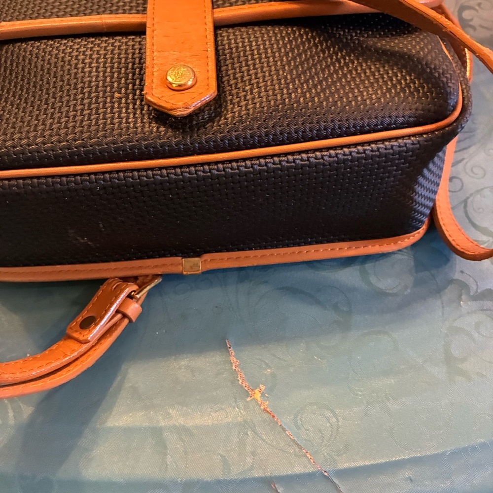 Vintage Yves Saint Laurent Black and Tan Woven Crossbody Bag & Box - Picture 2 of 15